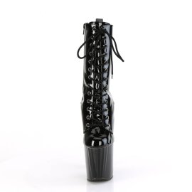 Pleaser ENCHANT-1040 Plateau Stiefelette Lack Schwarz...