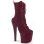 Pleaser ENCHANT-1040 Plateau Stiefelette künstliches Wildleder Rot EU-36 / US-6