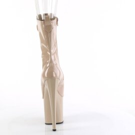 Pleaser ENCHANT-1041 Plateau Stiefelette Lack Beige EU-40 / US-10