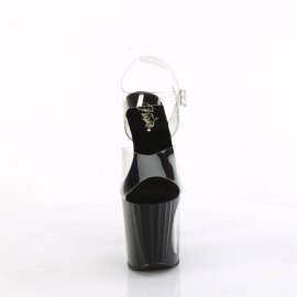 Pleaser ENCHANT-708LT-CIRCLE Plateau Sandaletten Transparent Schwarz EU-36 / US-6