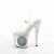 Pleaser ENCHANT-708LT-CIRCLE Plateau Sandaletten Transparent Silber EU-35 / US-5