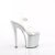 Pleaser ENCHANT-708LT-CIRCLE Plateau Sandaletten Transparent Silber EU-35 / US-5