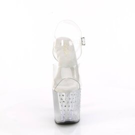 Pleaser ENCHANT-708T-LT Plateau Sandaletten Transparent...