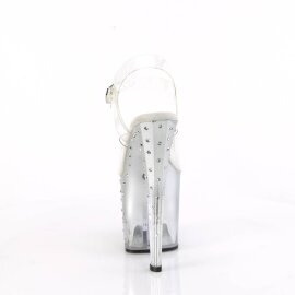 Pleaser ENCHANT-708T-LT Plateau Sandaletten Transparent Bunt EU-37 / US-7