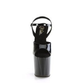 Pleaser ENCHANT-709 Plateau Sandaletten Lack Schwarz EU-37 / US-7