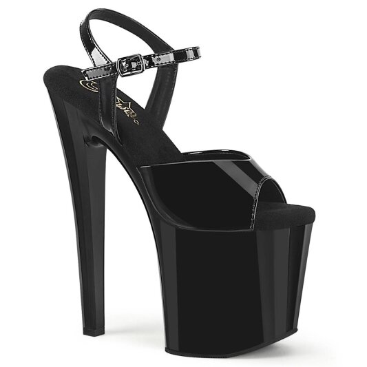 Pleaser ENCHANT-709 Plateau Sandaletten Lack Schwarz EU-39 / US-9