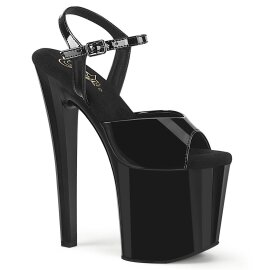 Pleaser ENCHANT-709 Plateau Sandaletten Lack Schwarz EU-39 / US-9