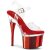 Pleaser ESTEEM-708 Plateau Sandaletten Chrom Rot EU-35 / US-5