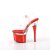 Pleaser ESTEEM-708 Plateau Sandaletten Chrom Rot EU-35 / US-5