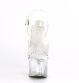 Pleaser ESTEEM-708 Plateau Sandaletten Transparent EU-37...