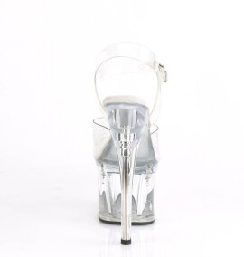 Pleaser ESTEEM-708 Plateau Sandaletten Transparent EU-38 / US-8