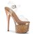 Pleaser ESTEEM-708CHLG Plateau Sandaletten Glitter Rose-Gold EU-39 / US-9