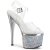 Pleaser ESTEEM-708CHLG Plateau Sandaletten Glitter Silber EU-35 / US-5