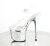 Pleaser ESTEEM-708CHLG Plateau Sandaletten Glitter Silber EU-35 / US-5