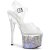 Pleaser ESTEEM-708CK Plateau Sandaletten Holo Transparent Silber EU-35 / US-5