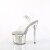 Pleaser ESTEEM-708CK Plateau Sandaletten Holo Transparent Silber EU-35 / US-5