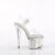 Pleaser ESTEEM-708CK Plateau Sandaletten Holo Transparent Silber EU-37 / US-7