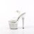 Pleaser ESTEEM-708DM Plateau Sandaletten Strass Chrom Transparent Silber EU-40 / US-10