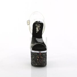 Pleaser ESTEEM-708LG Plateau Sandaletten Glitter...