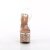 Pleaser ESTEEM-708LG Plateau Sandaletten Glitter Transparent Rose-Gold EU-35 / US-5
