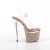 Pleaser ESTEEM-708LG Plateau Sandaletten Glitter Transparent Rose-Gold EU-35 / US-5