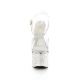 Pleaser ESTEEM-708LG Plateau Sandaletten Glitter...