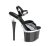 Pleaser ESTEEM-709 Plateau Sandaletten Lack Schwarz Transparent EU-35 / US-5