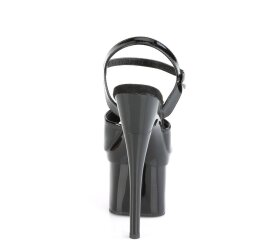 Pleaser ESTEEM-709 Plateau Sandaletten Lack Schwarz EU-35 / US-5