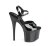Pleaser ESTEEM-709 Plateau Sandaletten Lack Schwarz EU-36 / US-6