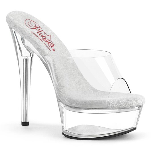 Pleaser EXCITE-601 Plateau Sandaletten Transparent EU-35 / US-5