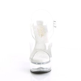 Pleaser EXCITE-608 Plateau Sandaletten Transparent EU-37 / US-7