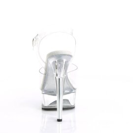 Pleaser EXCITE-608 Plateau Sandaletten Transparent EU-39 / US-9