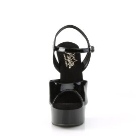 Pleaser EXCITE-609 Plateau Sandaletten Lack Schwarz EU-35...