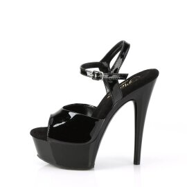 Pleaser EXCITE-609 Plateau Sandaletten Lack Schwarz EU-36 / US-6