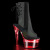 Pleaser FLASHDANCE-1018C-7 Plateau Stiefeletten Transparent EU-35 / US-5