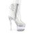Pleaser FLASHDANCE-1018C-7 Plateau Stiefeletten Transparent EU-35 / US-5