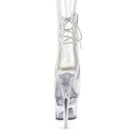 Pleaser FLASHDANCE-1018C-7 Plateau Stiefeletten Transparent EU-37 / US-7