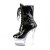 Pleaser FLASHDANCE-1020-7 Plateau Stiefeletten Lack Schwarz Bunt EU-35 / US-5