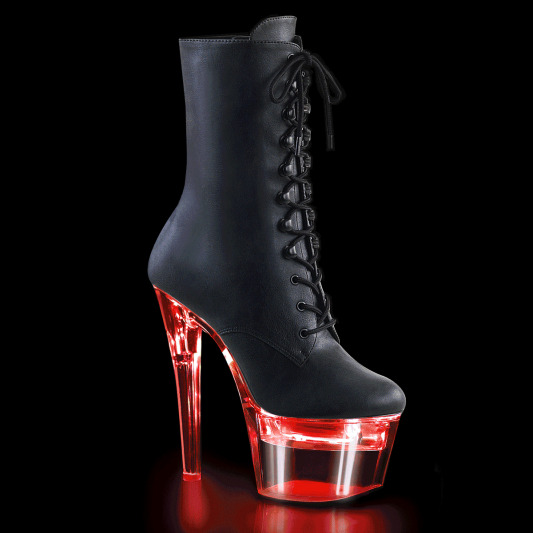 Pleaser FLASHDANCE-1020-7 Plateau Stiefeletten Kunstleder Schwarz Bunt EU-36 / US-6