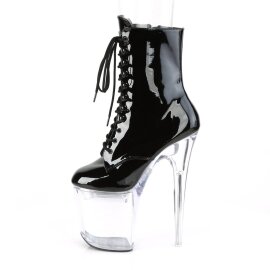 Pleaser FLASHDANCE-1020-8 Plateau Stiefeletten Lack Schwarz Bunt EU-35 / US-5