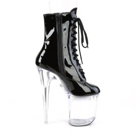 Pleaser FLASHDANCE-1020-8 Plateau Stiefeletten Lack Schwarz Bunt EU-35 / US-5