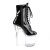 Pleaser FLASHDANCE-1020-8 Plateau Stiefeletten Lack Schwarz Bunt EU-35 / US-5