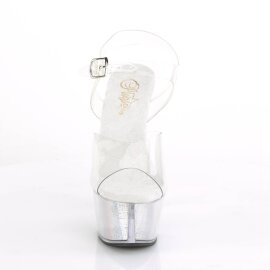 Pleaser FLASHDANCE-608CH Plateau Sandaletten Transparent...