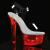 Pleaser FLASHDANCE-608CH Plateau Sandaletten Transparent Bunt EU-38 / US-8