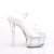 Pleaser FLASHDANCE-608CH Plateau Sandaletten Transparent Bunt EU-38 / US-8