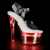 Pleaser FLASHDANCE-708 Plateau Sandaletten Transparent Bunt EU-37 / US-7
