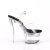 Pleaser FLASHDANCE-708 Plateau Sandaletten Transparent Schwarz EU-40 / US-10