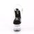 Pleaser FLASHDANCE-708 Plateau Sandaletten Transparent Schwarz EU-37 / US-7