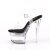 Pleaser FLASHDANCE-708 Plateau Sandaletten Transparent Schwarz EU-37 / US-7