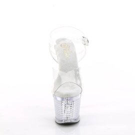 Pleaser FLASHDANCE-708SPEC Plateau Sandaletten Transparent Bunt EU-37 / US-7